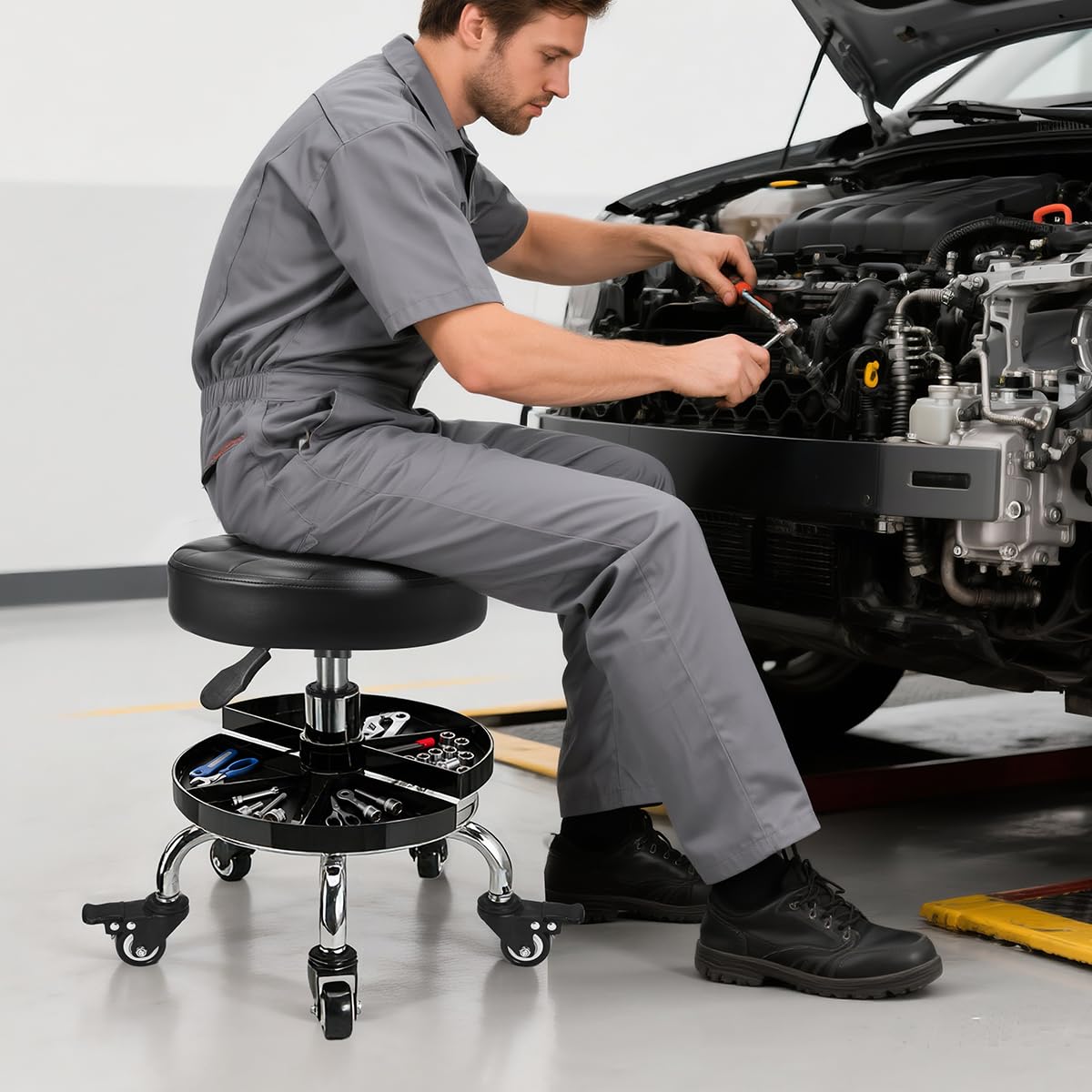 FLOLXNB height adjustment lever and pneumatic cylinder for easy seat changes
