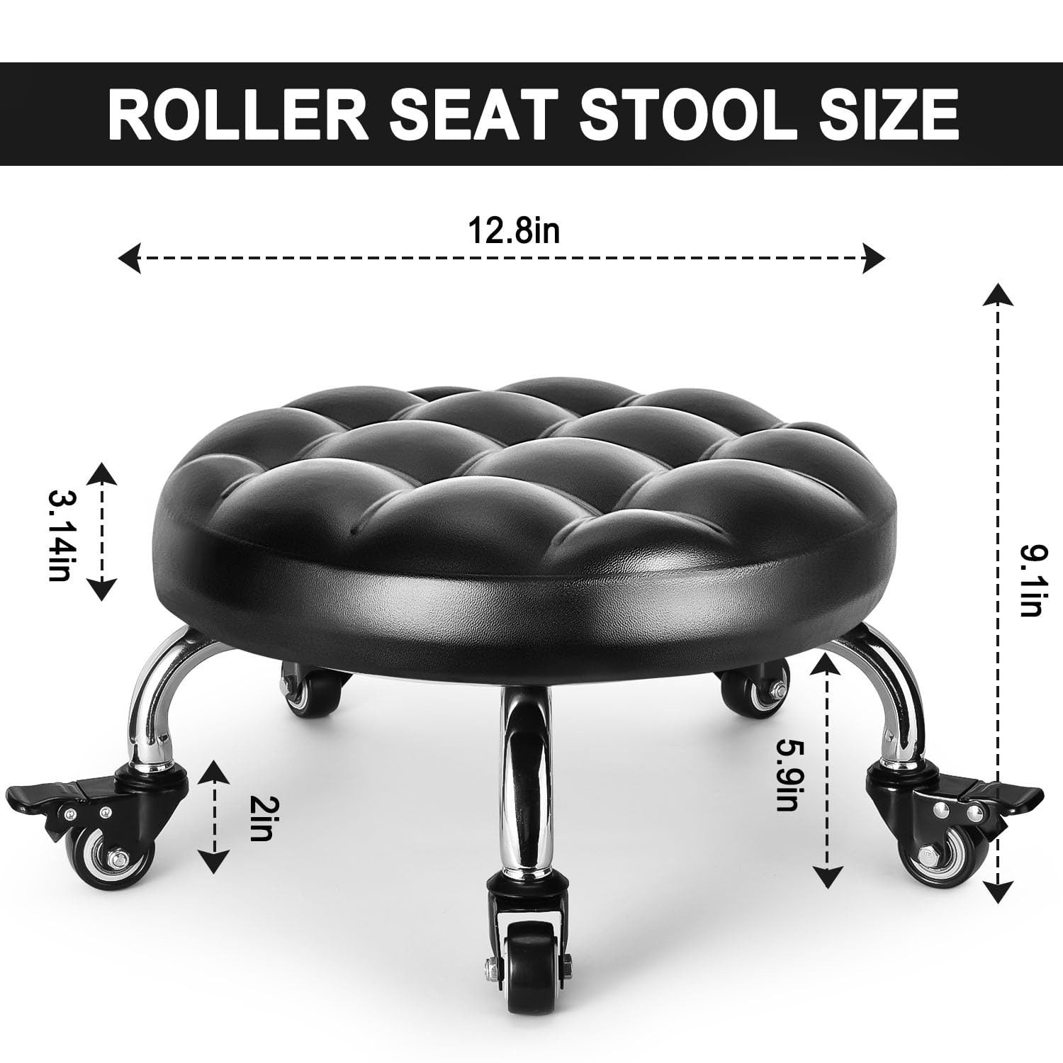 FLOLXNB caster wheel detail showing silent rotation and floor protection