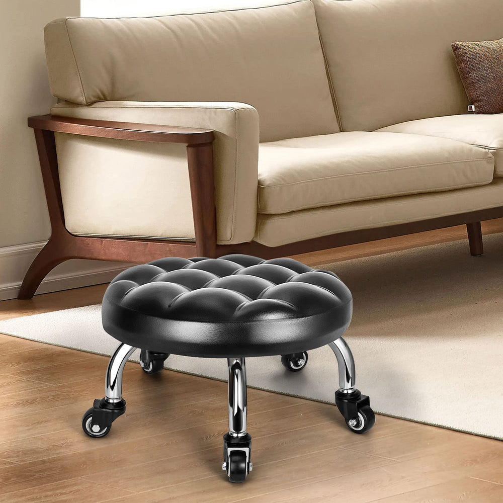 FLOLXNB close-up of thick PU leather seat highlighting easy cleaning