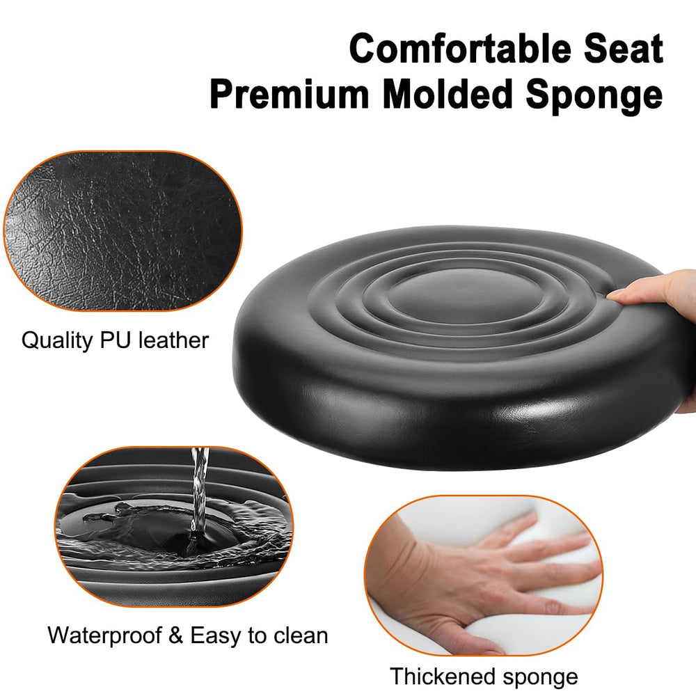 FLOLXNB close-up of PU leather seat highlighting easy cleaning and soft padding