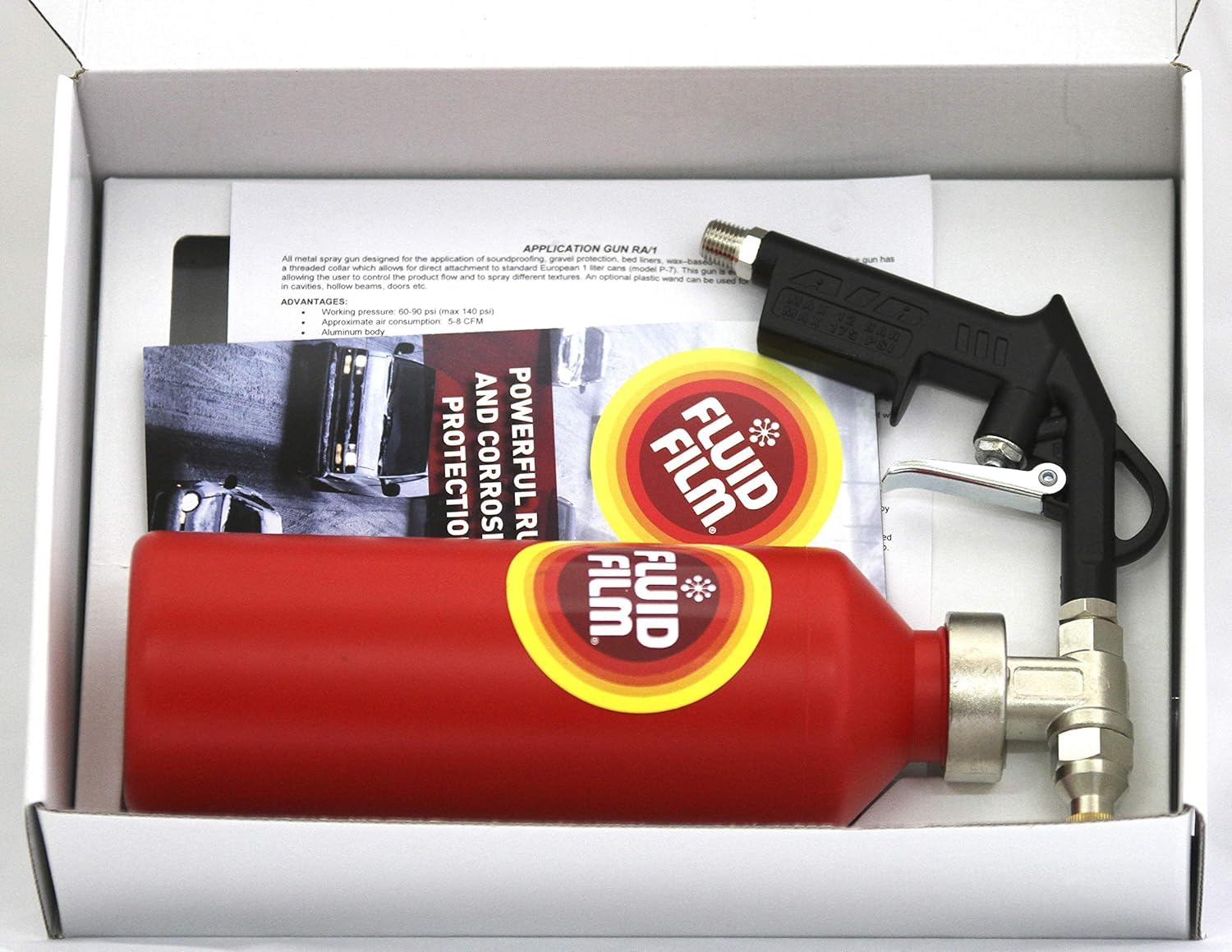 Fluid Film 22 inch 360° spray wand applying underbody coverage benefit