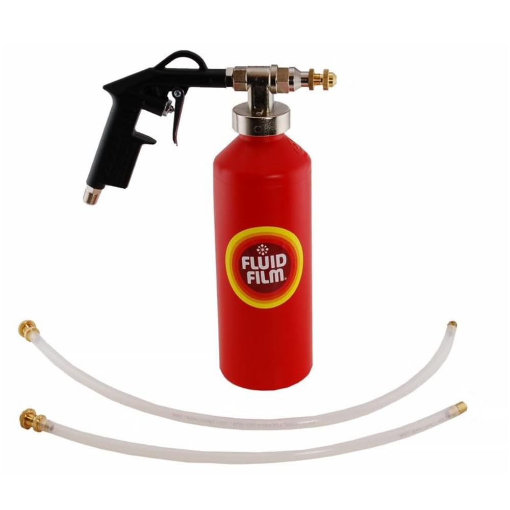 Fluid Film spray gun closeup with adjustable nozzle for precise control