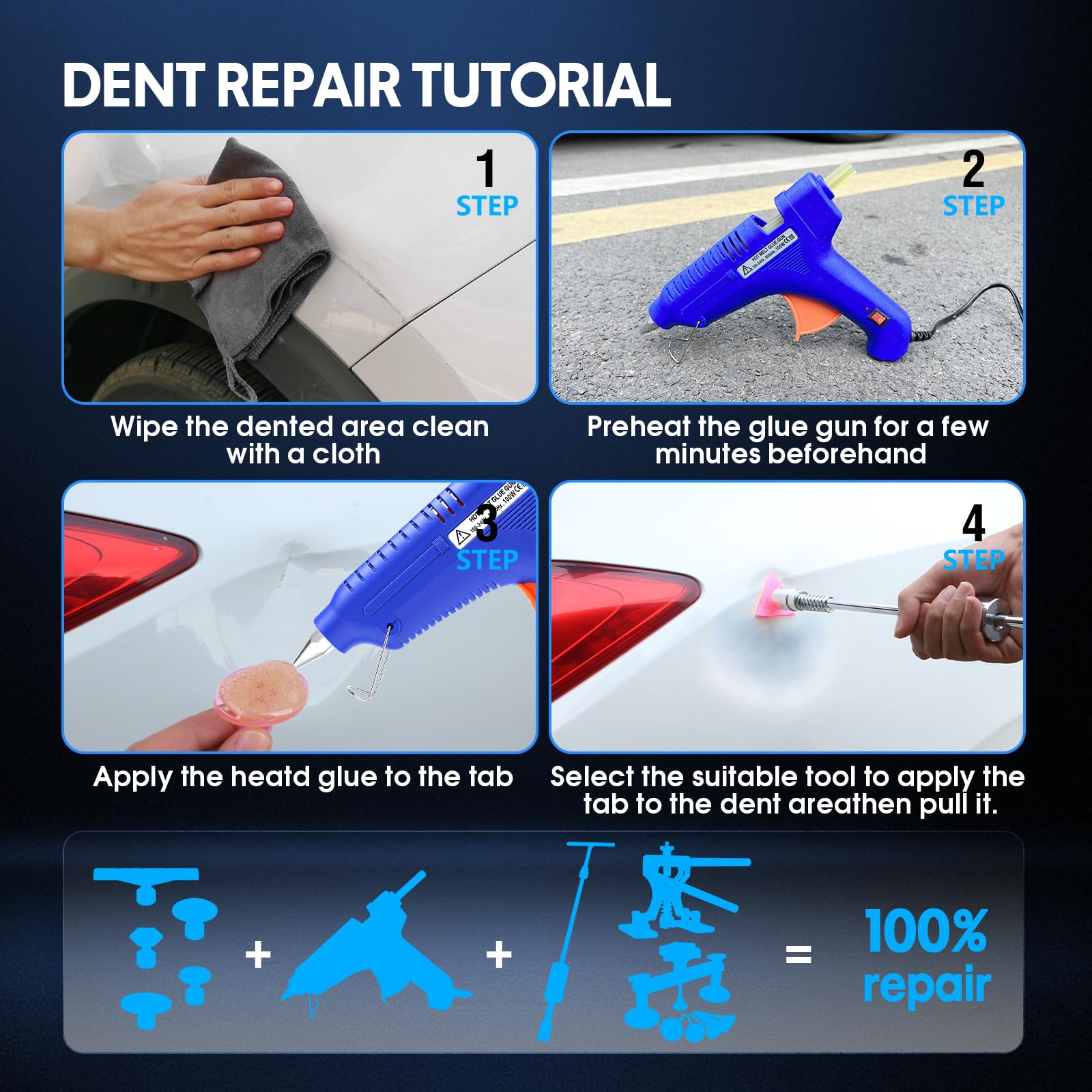 Fly5D inflatable pump wedge inserted to create panel access, protects trim and paint