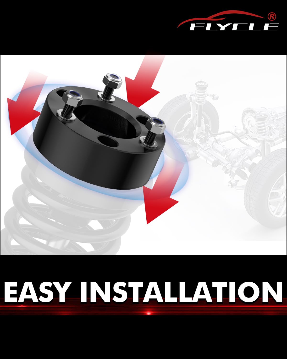 FLYCLE installation process with tools showing fast easy-install benefit