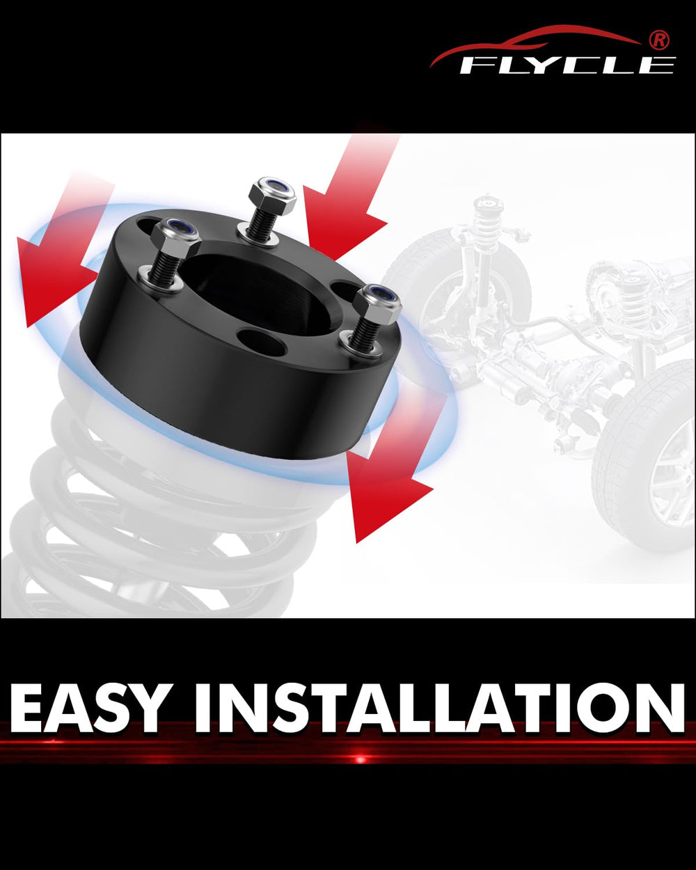 FLYCLE installation process with tools showing fast easy-install benefit