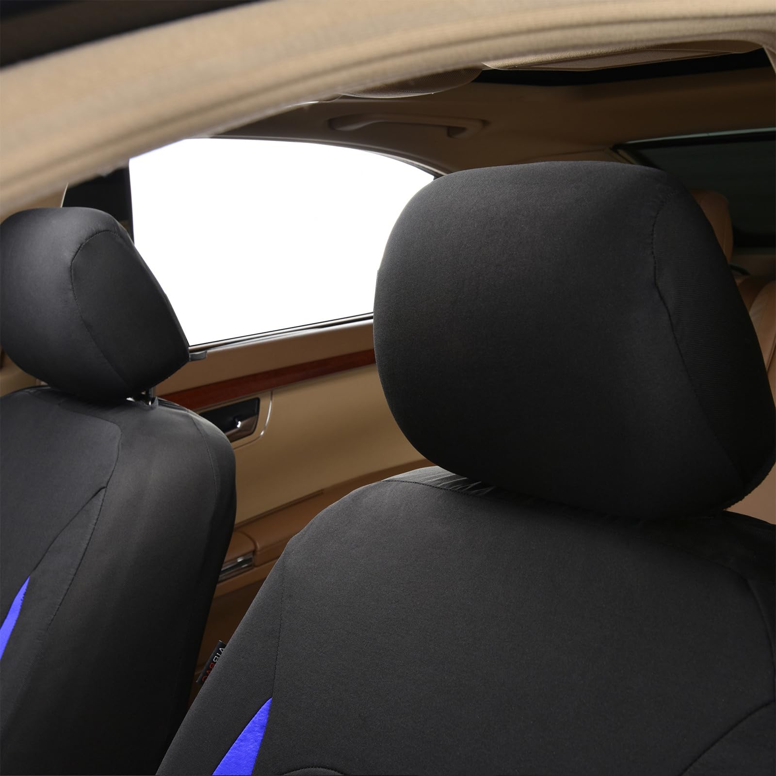 Flying Banner seat cover airbag cutout maintaining safety access