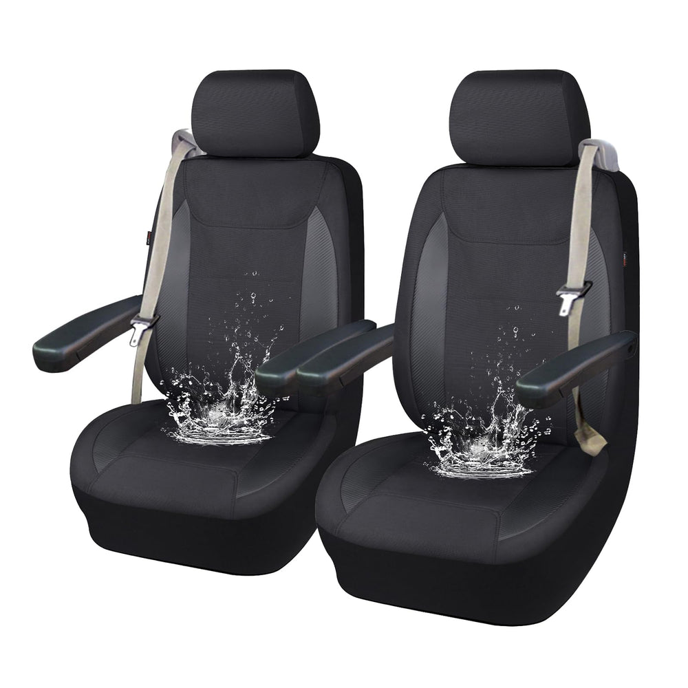 Flying Banner packaging showing front pair protecting seats and easy storage