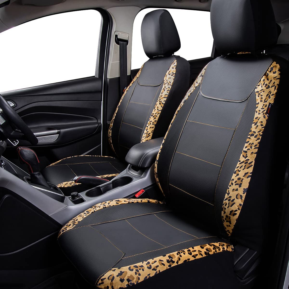 Flying Banner close-up of leopard-print polyester texture for durability