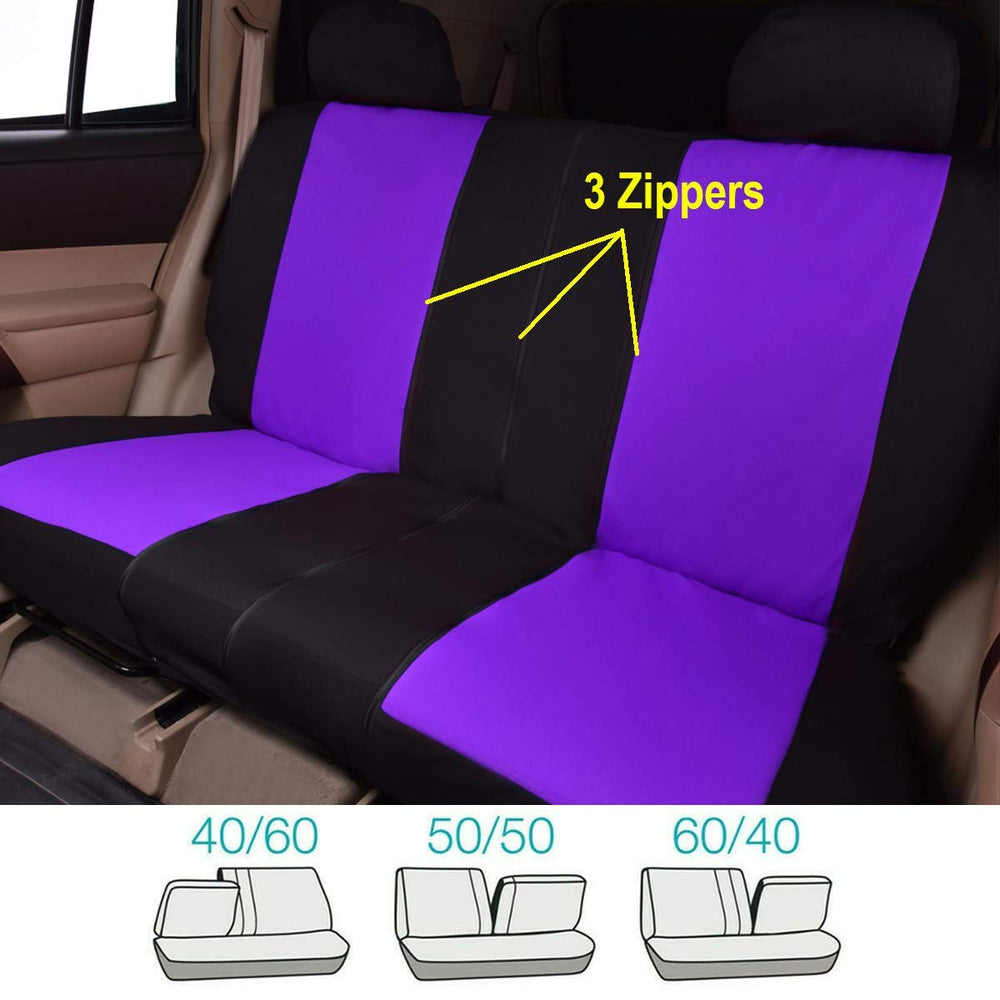 Flying Banner front seat airbag seam detail showing safety compatibility