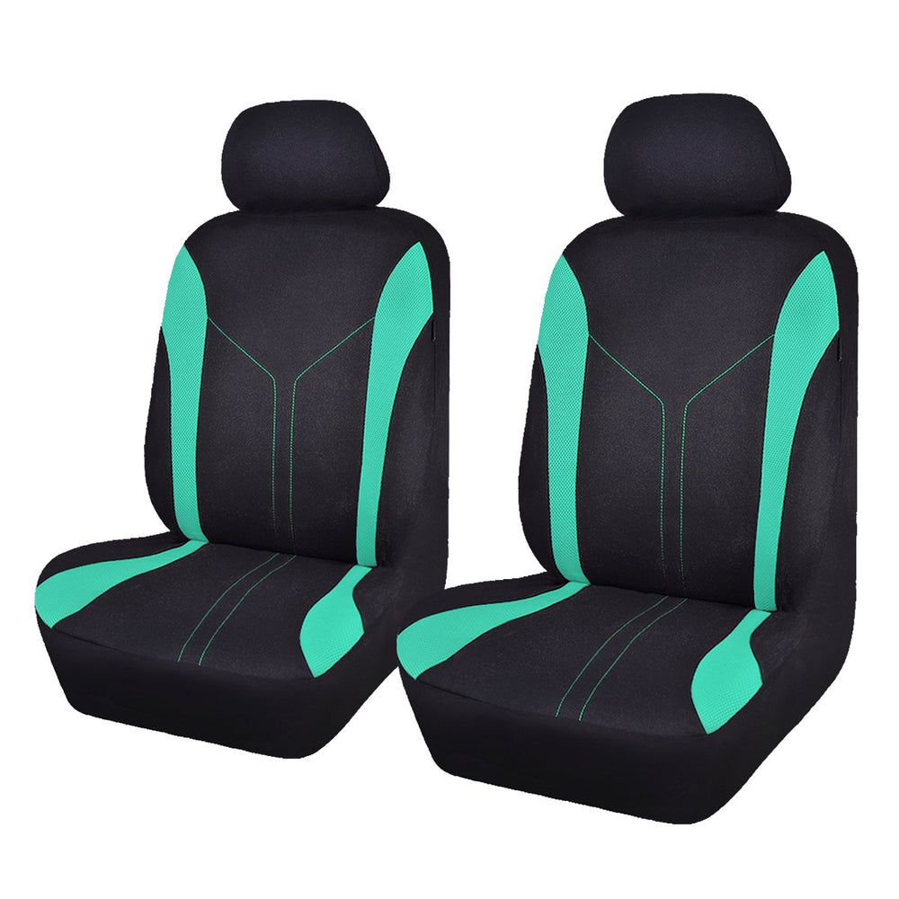 Flying Banner front seat covers full view showing renovated interior benefit