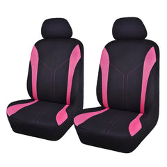 Flying Banner front view showing black pink cover protecting seat for style