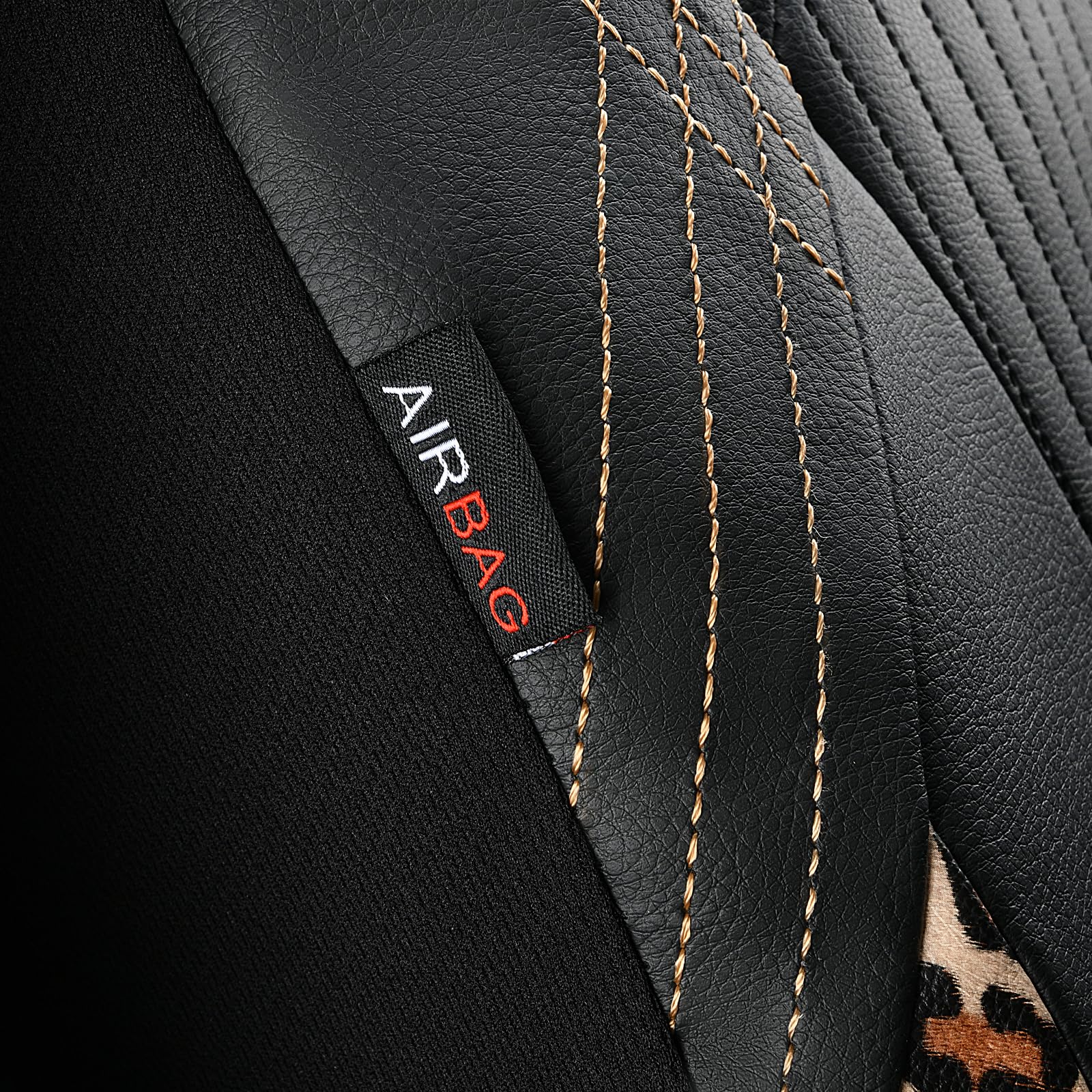 Flying Banner headrest and stitch detail highlighting durable construction