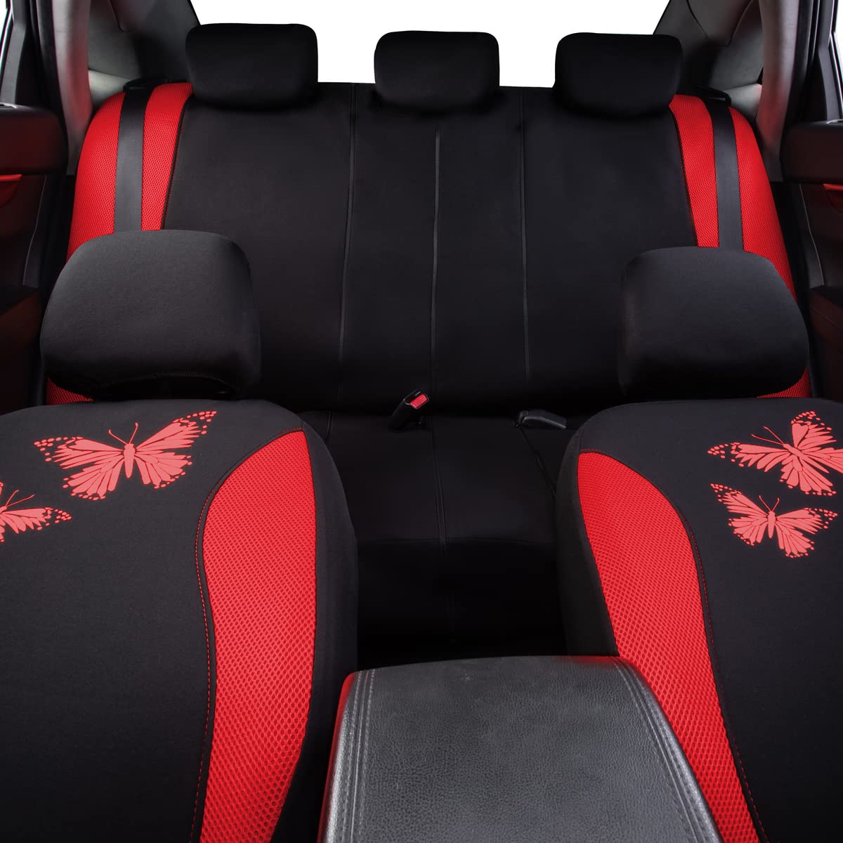 Flying Banner headrest detail with secure fit and coordinated styling benefit