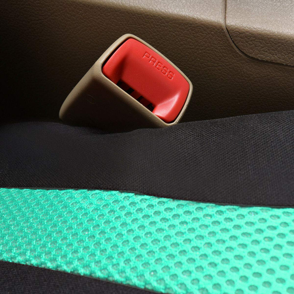 Flying Banner covers installed in compact car demonstrating fitted look