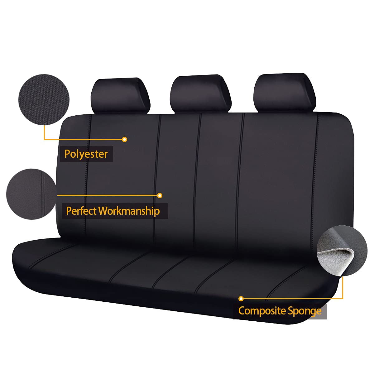 flying banner rear bench installed in car showing quick upgrade and tidy interior benefit