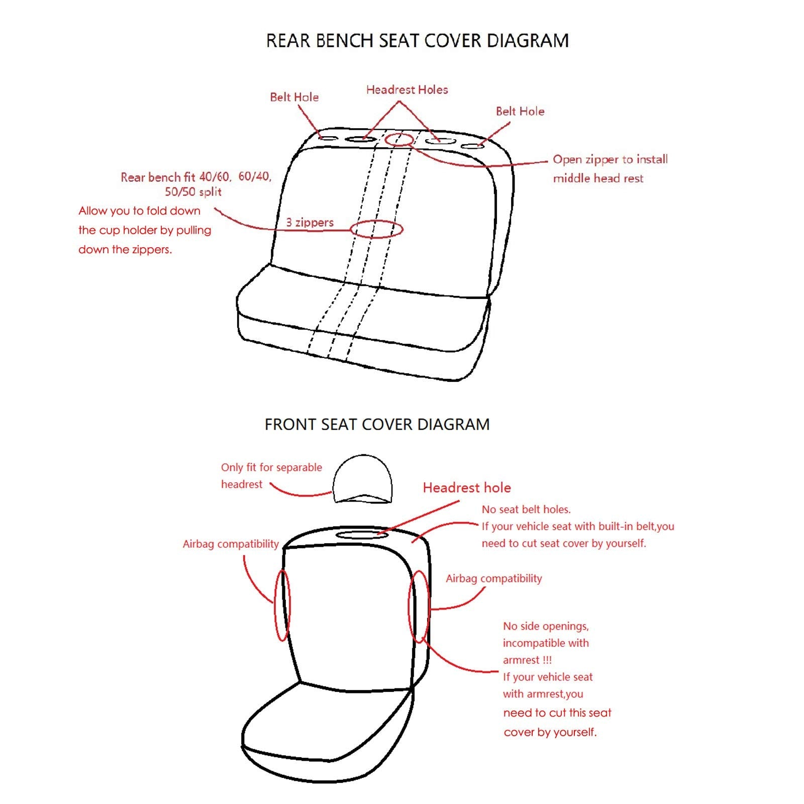 Flying Banner rear bench complete install protecting entire back seat