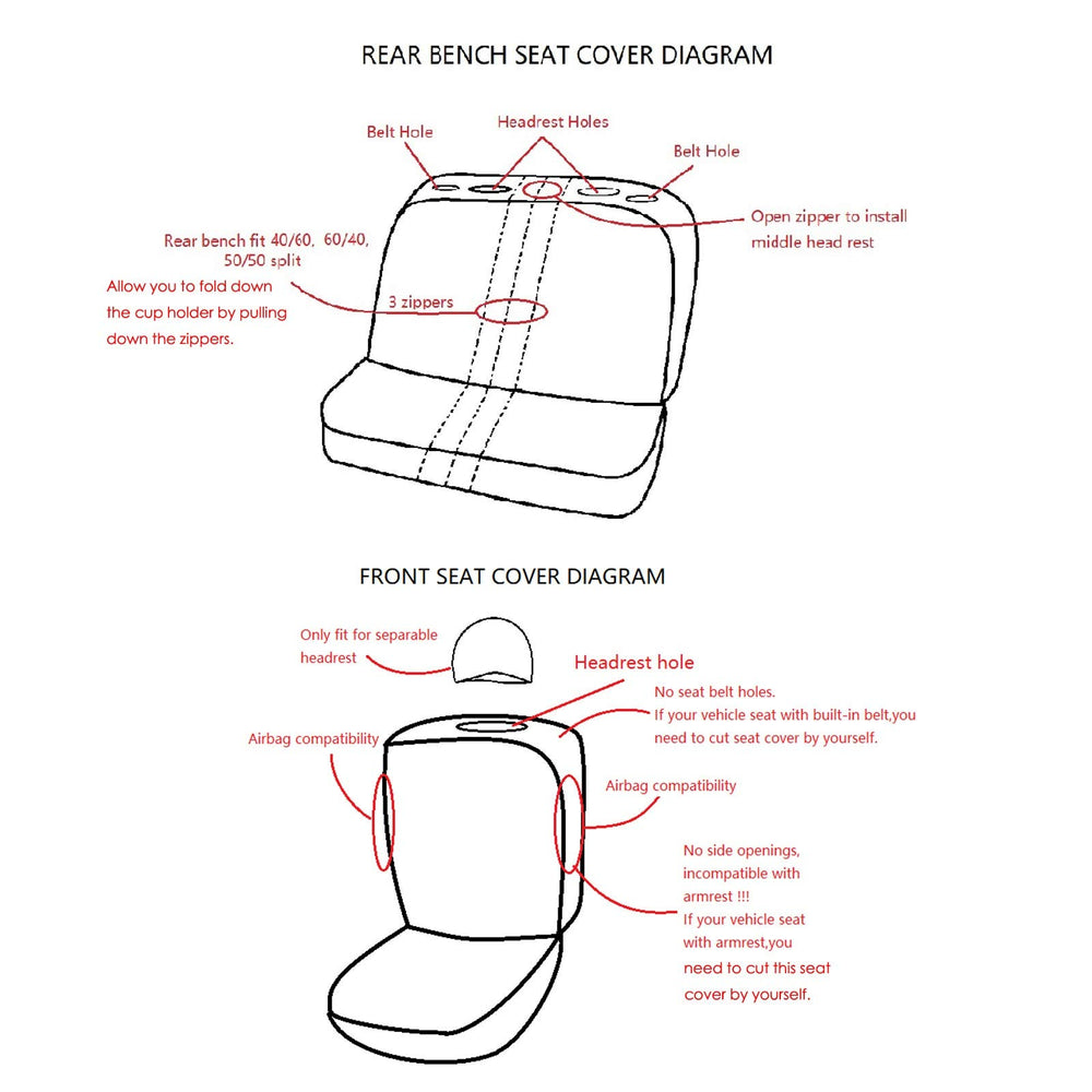 Flying Banner rear bench complete install protecting entire back seat
