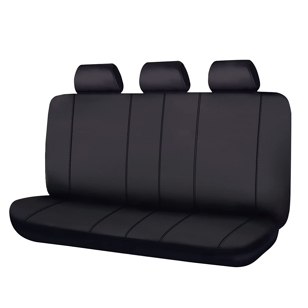 flying banner front view of rear bench cover showing clean black finish and protection