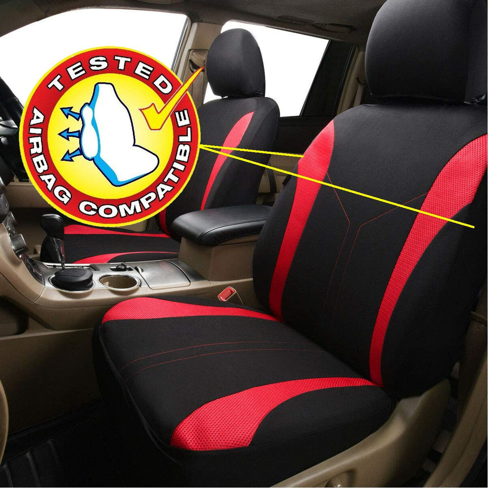 Flying Banner size comparison in car interior showing scale and coverage