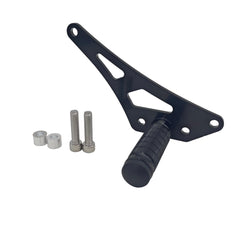 FMO EBPA front view foot peg showing secure platform and improved control