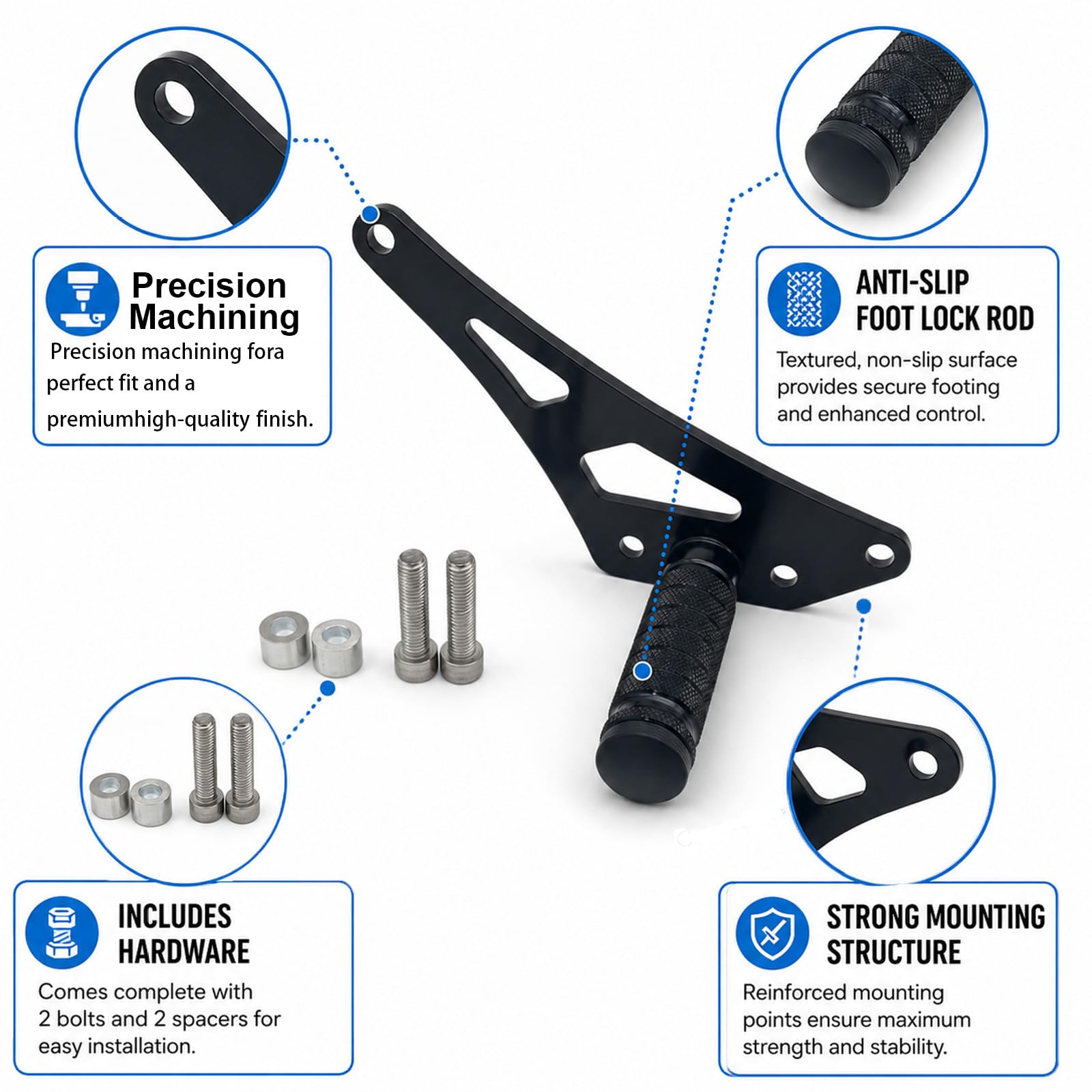 FMO EBPA pedal angle detail highlighting ergonomic foot placement