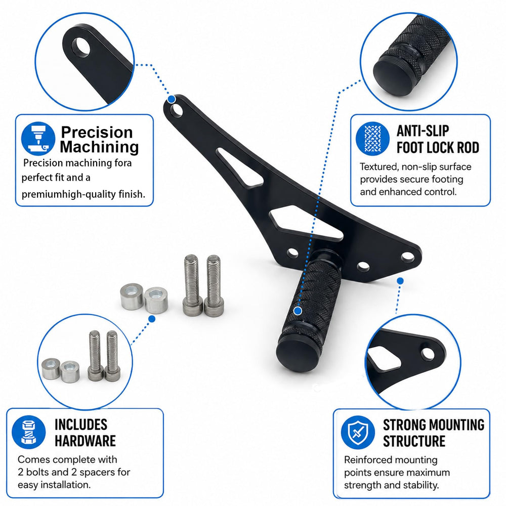 FMO EBPA pedal angle detail highlighting ergonomic foot placement