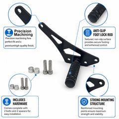 FMO EBPA pedal angle detail highlighting ergonomic foot placement