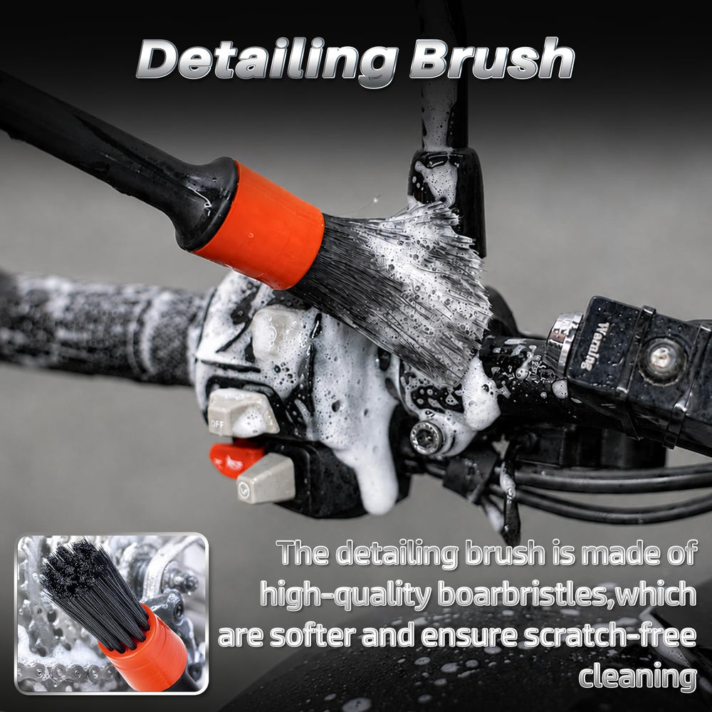 focopot stiff tire brush scrubbing rubber to lift embedded road grime efficiently