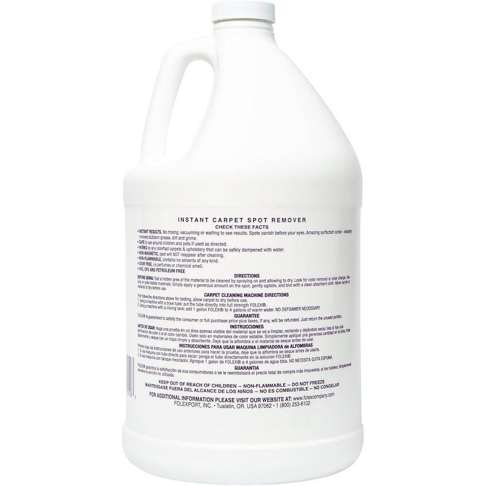 FOLEX solution applied to carpet spot demonstrating fast stain removal benefit