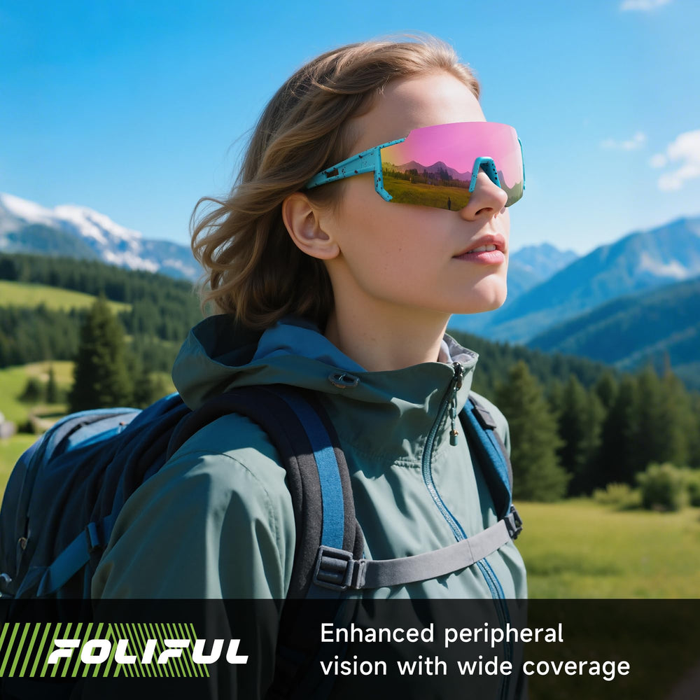 Foliful on runner demonstrating secure fit and glare reduction benefit