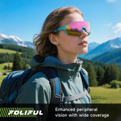 Foliful on runner demonstrating secure fit and glare reduction benefit