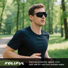 Foliful side profile highlighting frame fit and durable hinge benefit