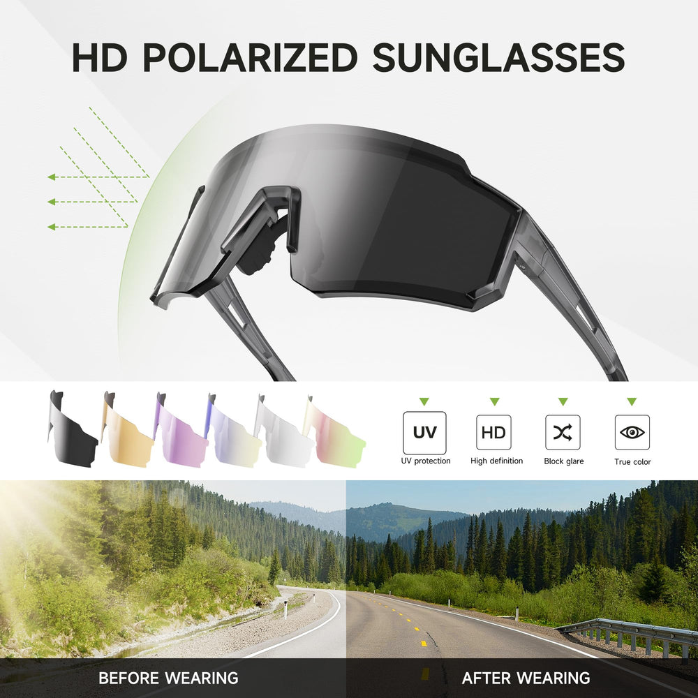 Foliful sunglasses beside hand illustrating compact lightweight design