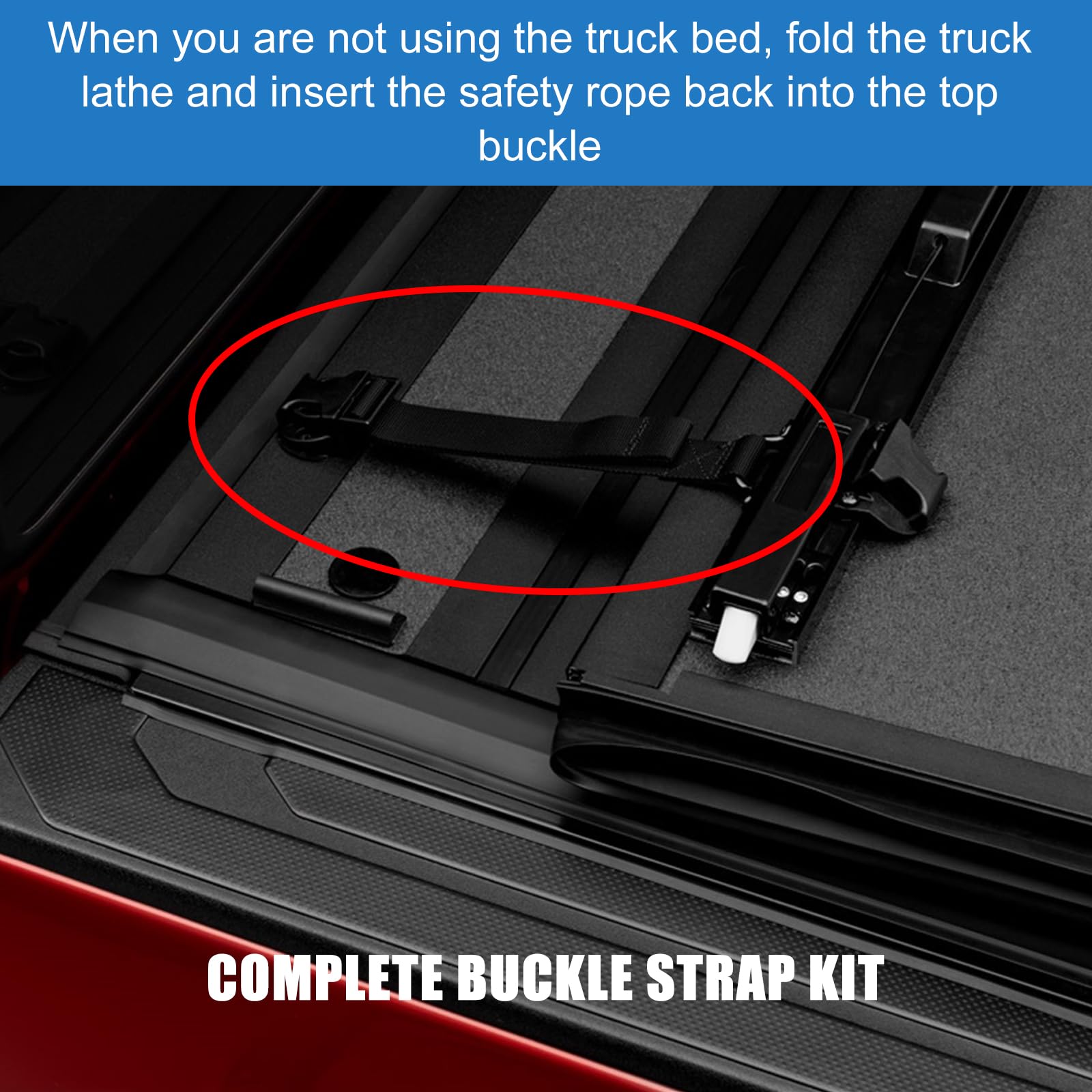 folosem kit installed in truck bed showing secure tonneau cover fastening