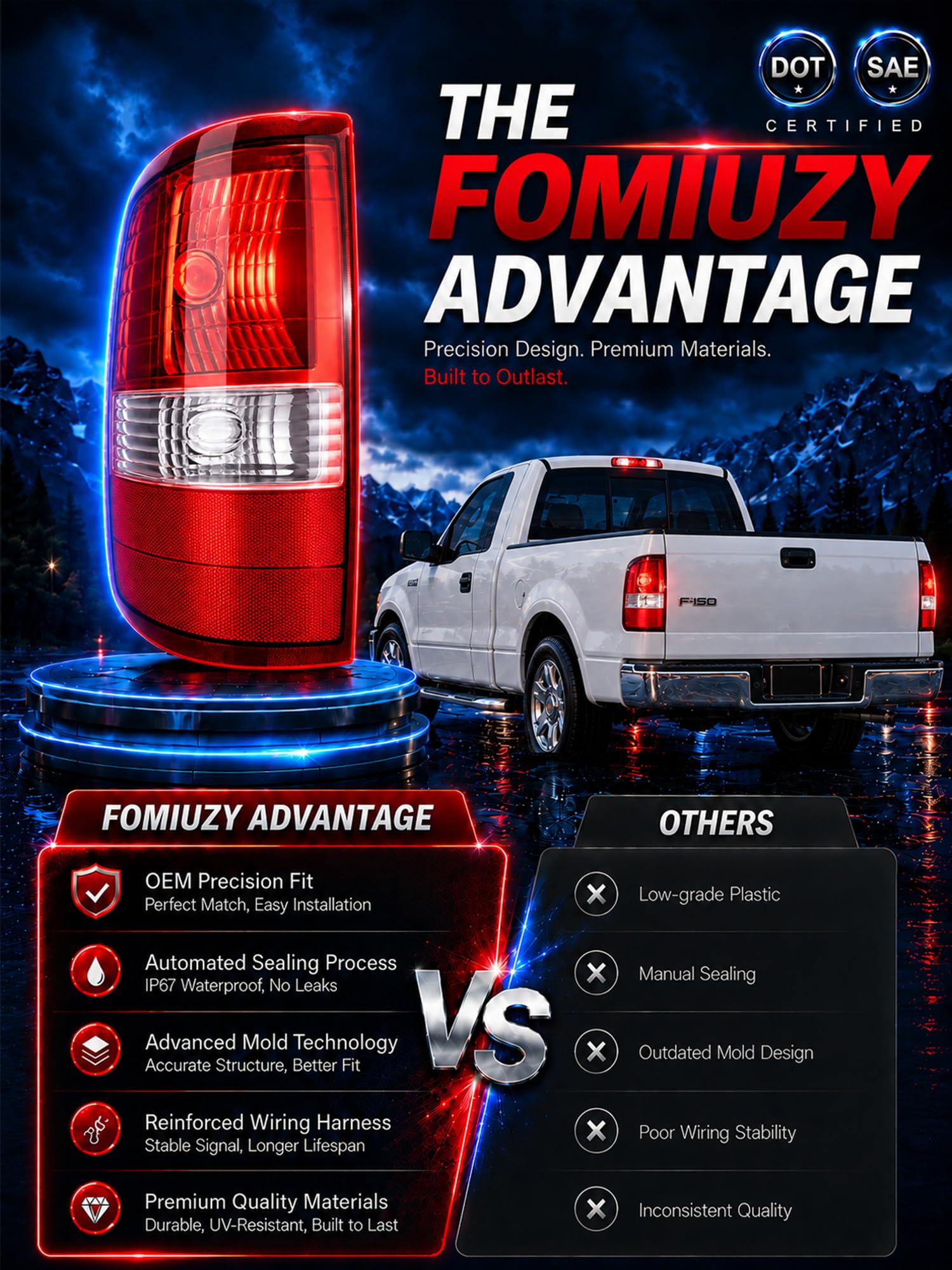 FOMIUZY mounting point close-up ensures easy bolt alignment and sealing
