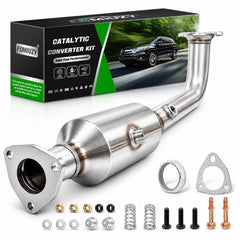 FOMIUZY front catalytic converter front view shows fitment and protection