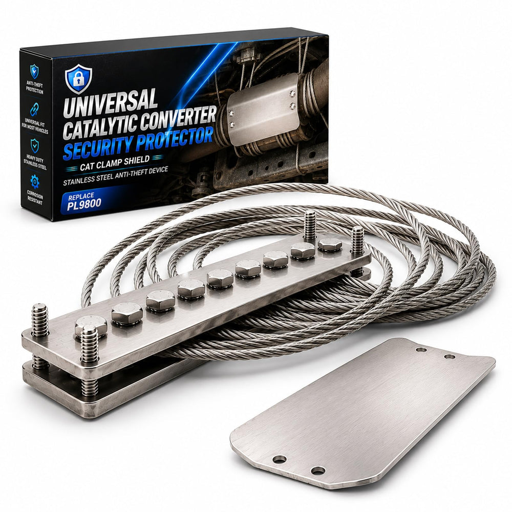FOMIUZY front view of stainless steel cover showing durable theft protection