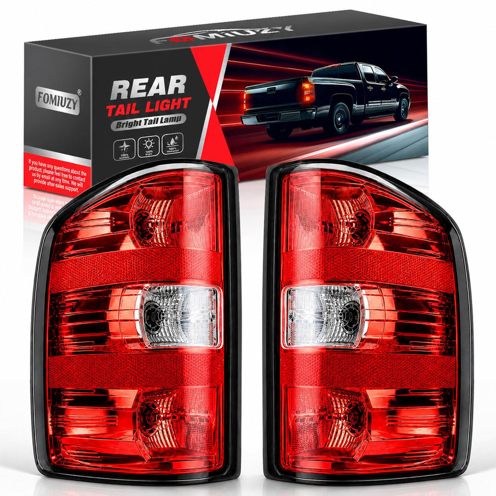 FOMIUZY front view of tail lights showing OEM fit and complete lighting coverage