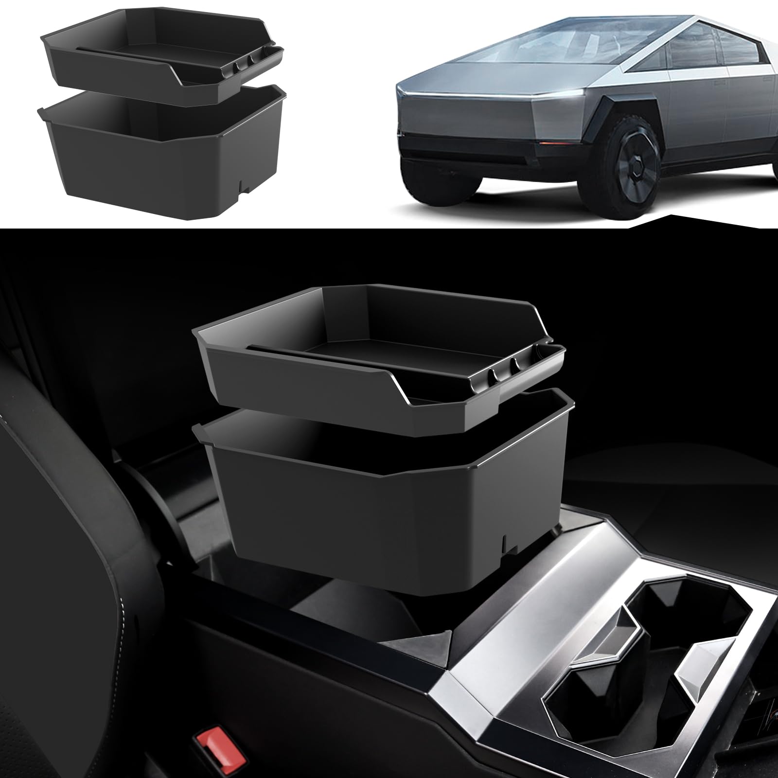 Foronetry front view organizer showing tidy console and quick access