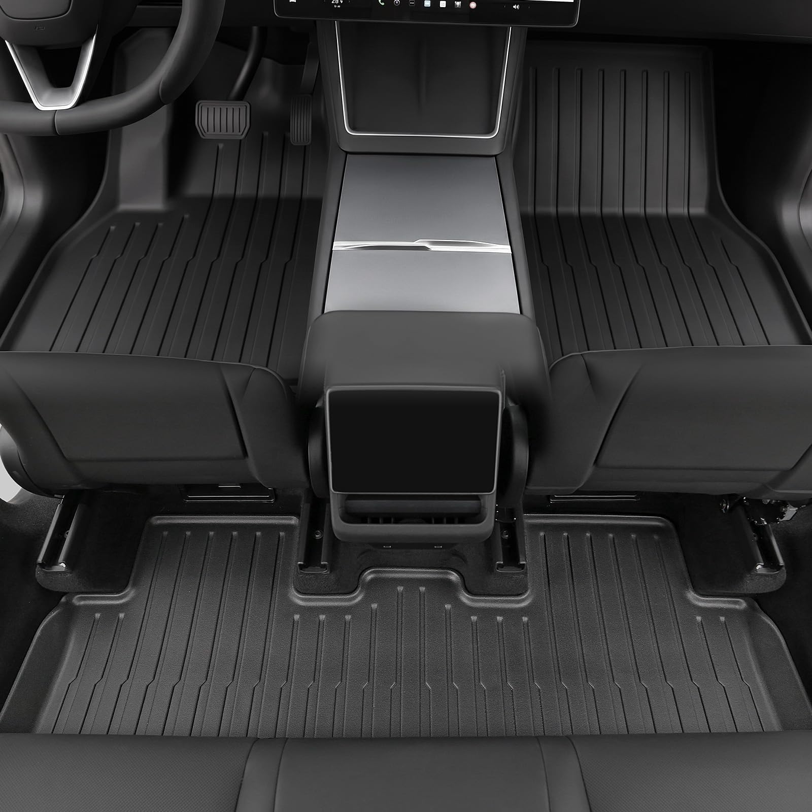Foronetry frunk mat close-up showing durable TPE material for easy cleaning