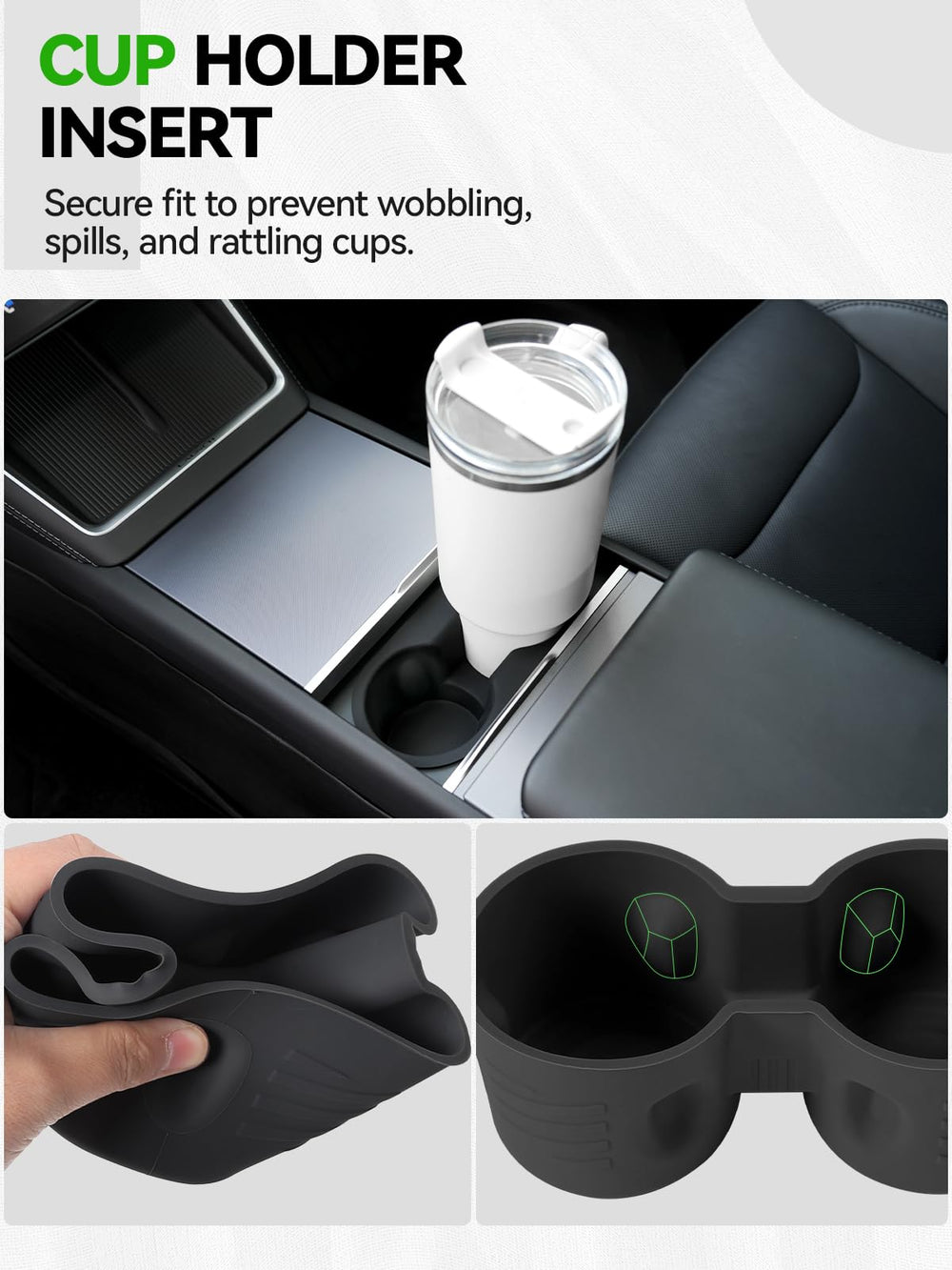 Foronetry full kit lifestyle installed showing tidy Tesla Model Y Juniper cabin