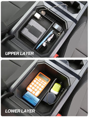Foronetry lower compartment open for larger items and hidden storage