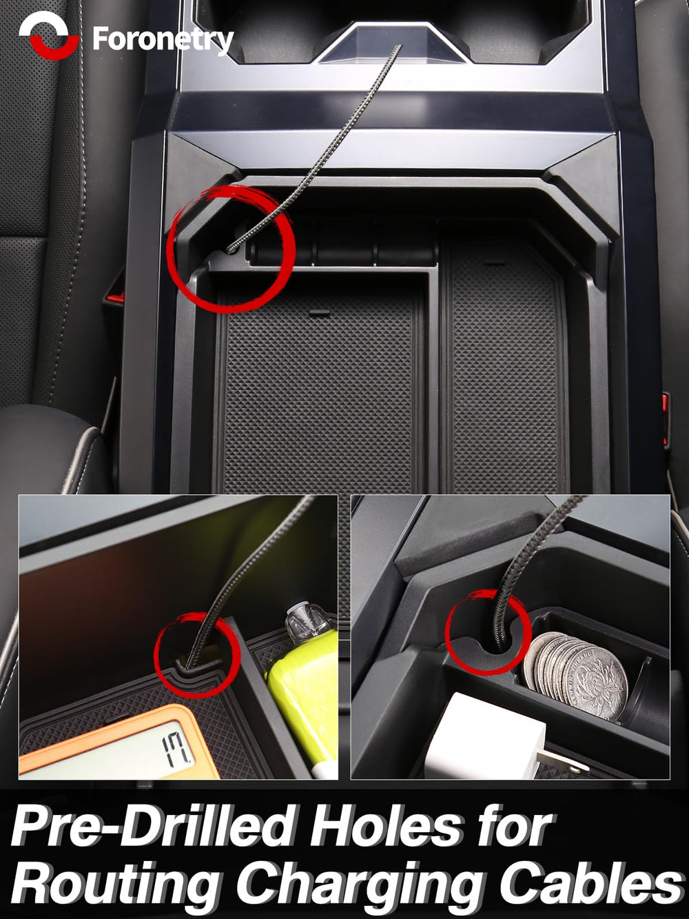 Foronetry rubber liner closeup reducing noise and securing contents
