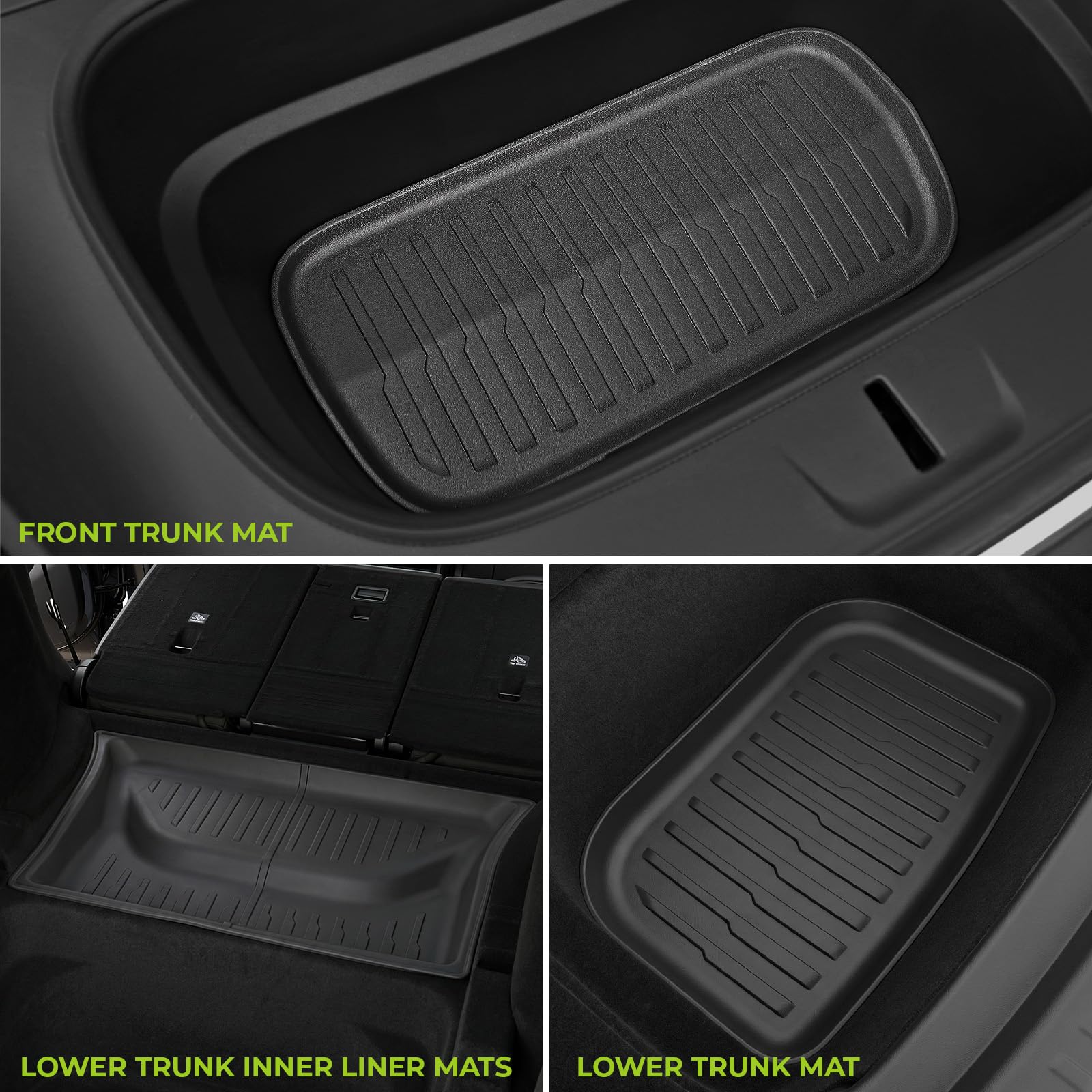 Foronetry mat texture and raised grooves view showing anti-slip and debris trapping