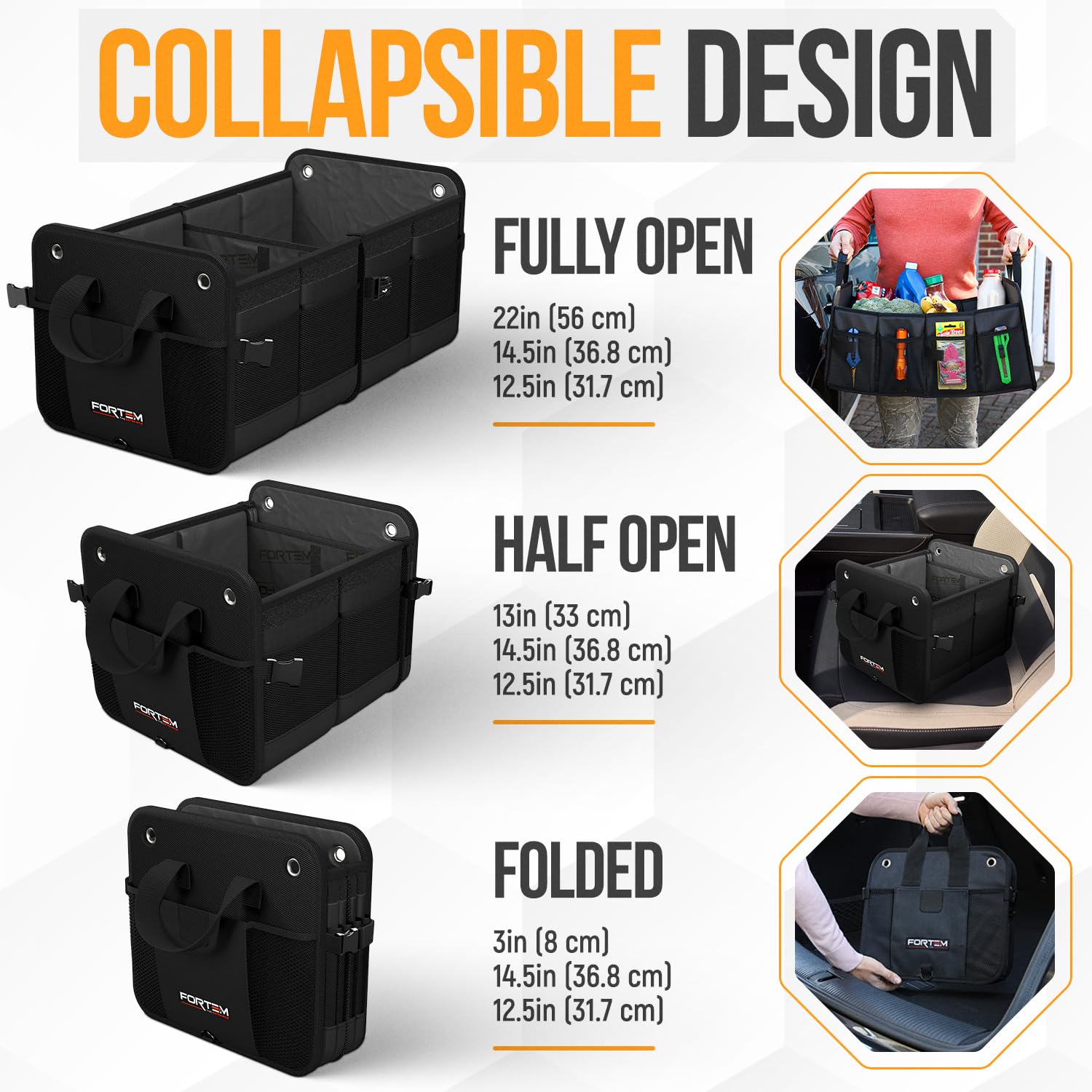 FORTEM carried by hand to show portability and durable handles