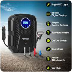 FORTEM power cord stored inside unit for neat compact storage benefit