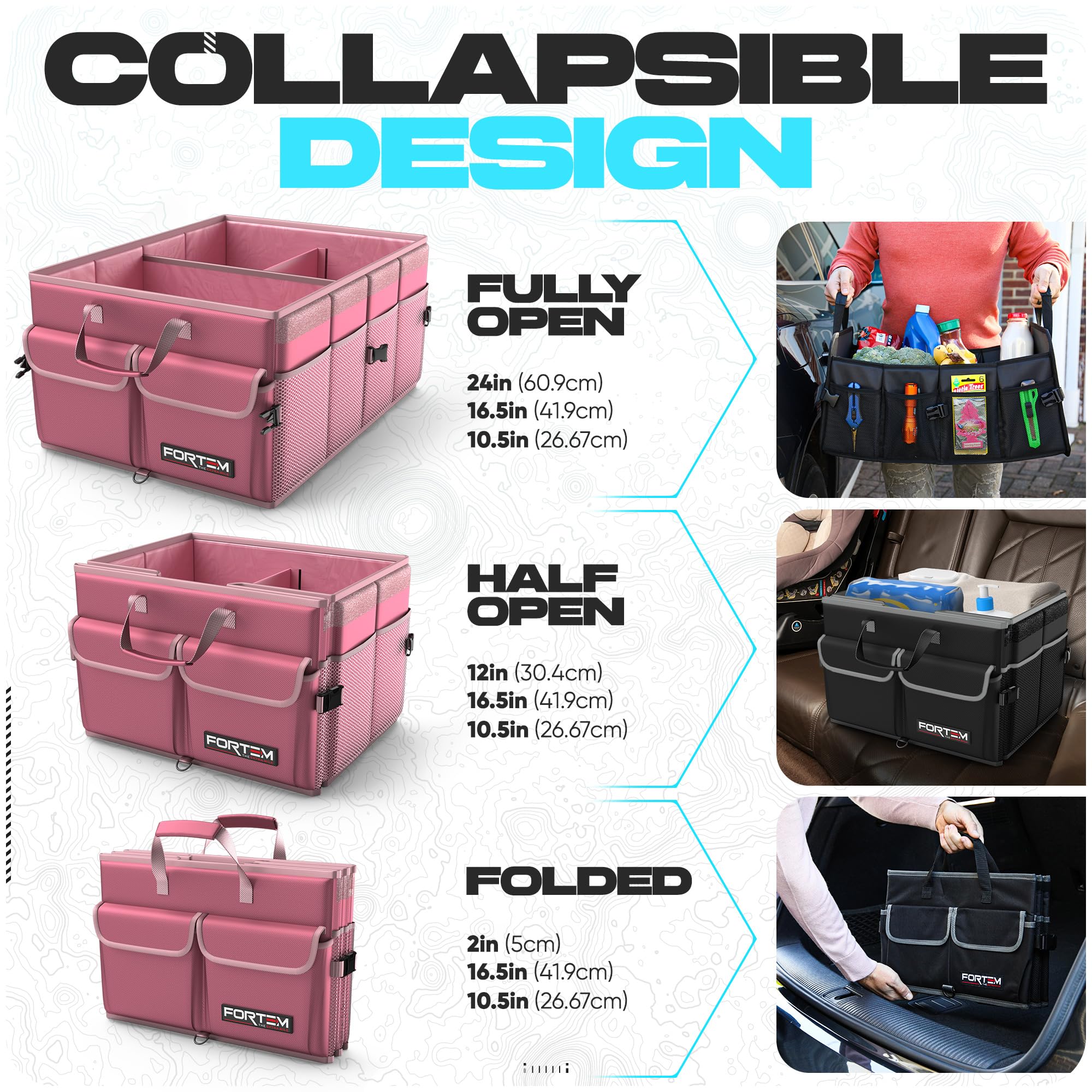 FORTEM removable lid off to conceal valuables and allow larger items