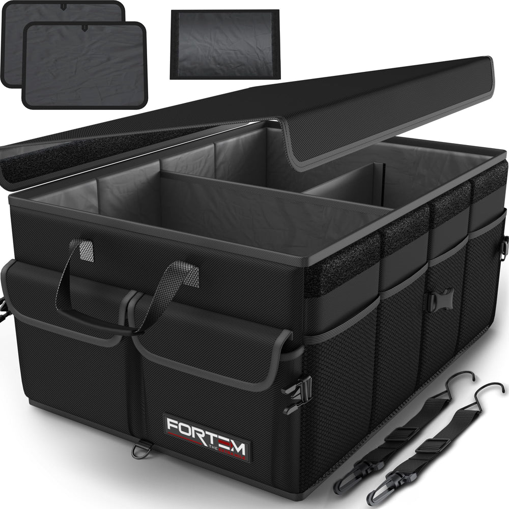 FORTEM front view of organizer showing durable box design and tidy storage benefit