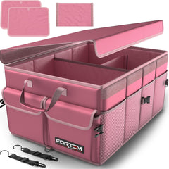 FORTEM front view trunk organizer showing neat storage and easy access