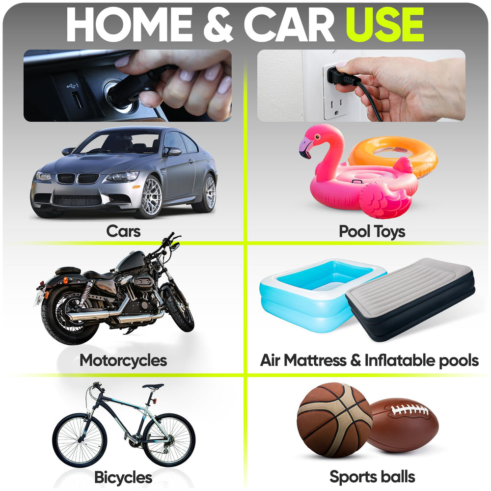 FORTEM inflating a car tire quickly for convenient roadside pressure top-up